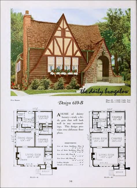 tudor house plans 1920s.